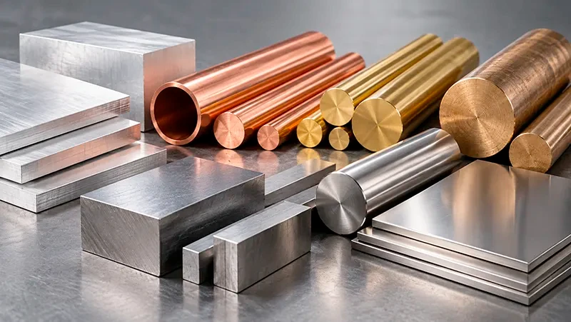 Metal plates, blocks, rods, and tubes